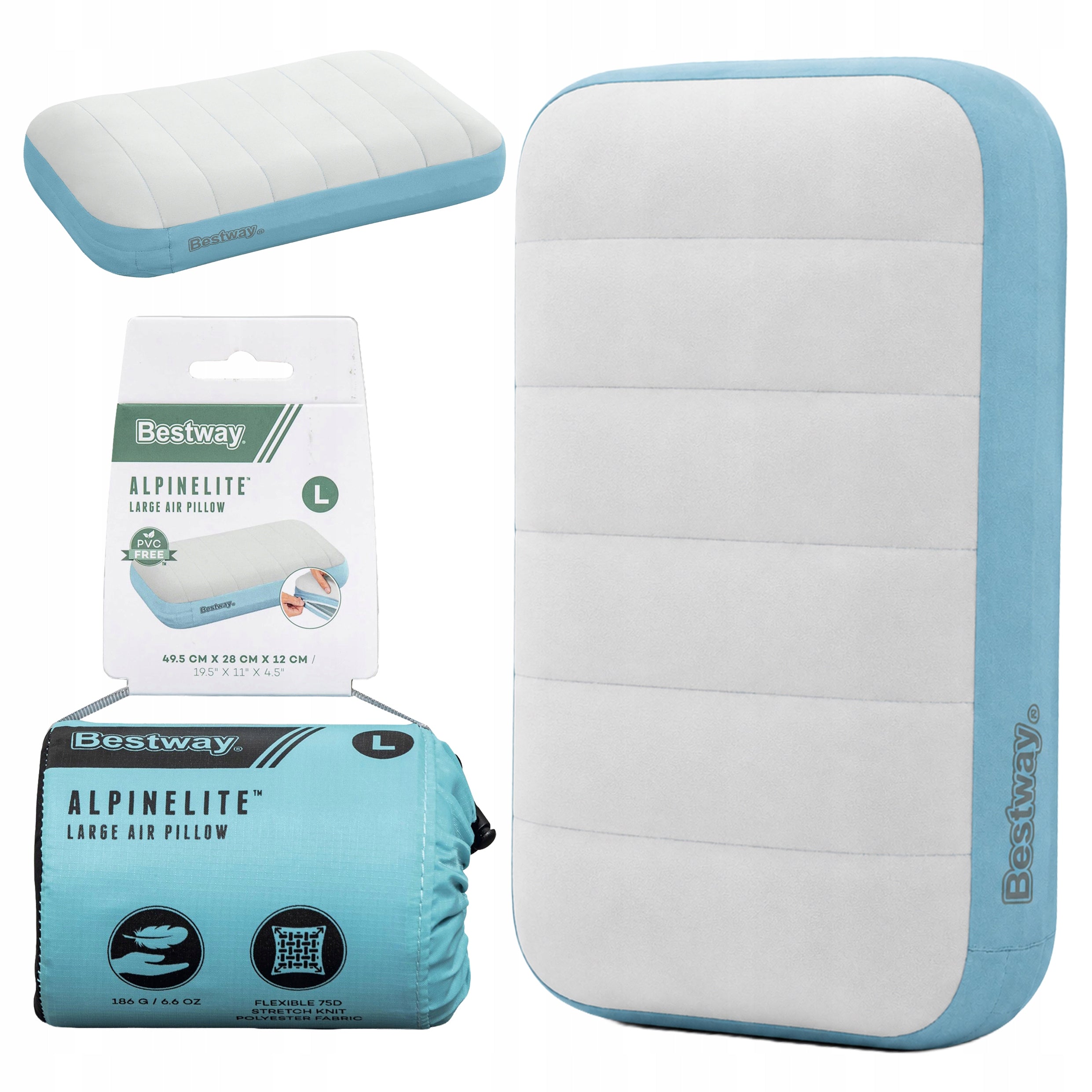 Bestway 69625 Cushion Inflatable Velour Pumped Tourist 49,5x28x12 Brand Bestway