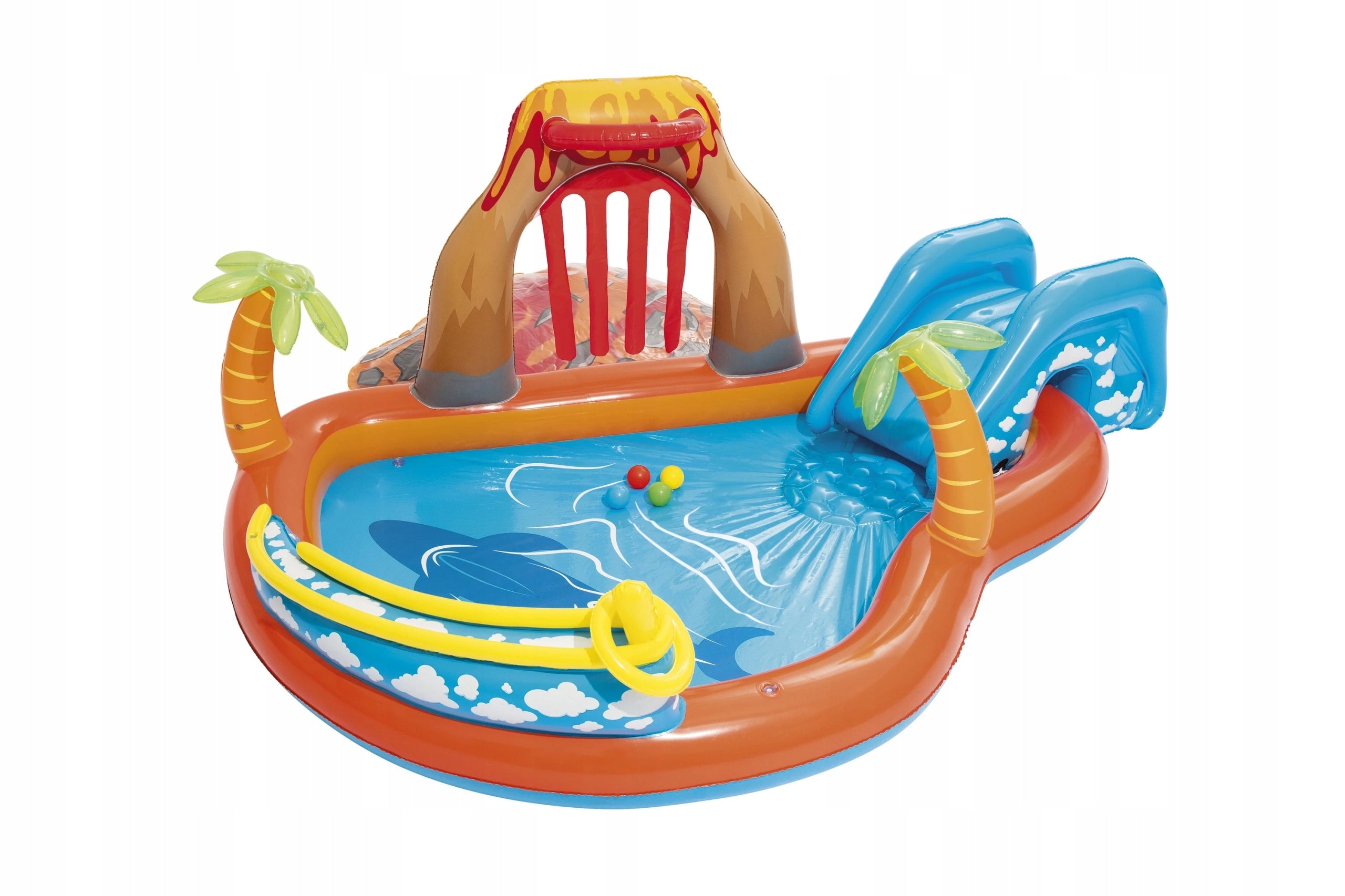 Bestway Inflatable Playground Lava Lagoon Swimming Pool with Slide 265x265x104 cm Product weight with unit packaging 5.6 kg