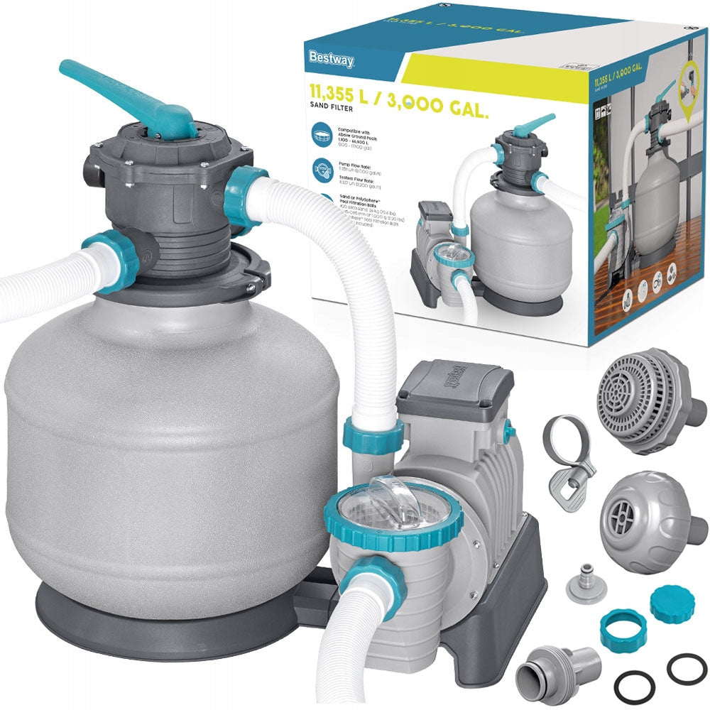 Bestway Sand pump for swimming pool filtering efficient11355 L/h 58486
