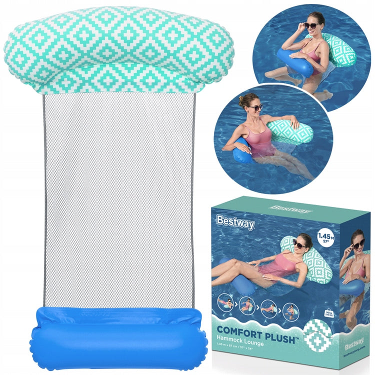 Bestway Swimming chair lounger water hammock Comfort Plush 145x87 cm 43555