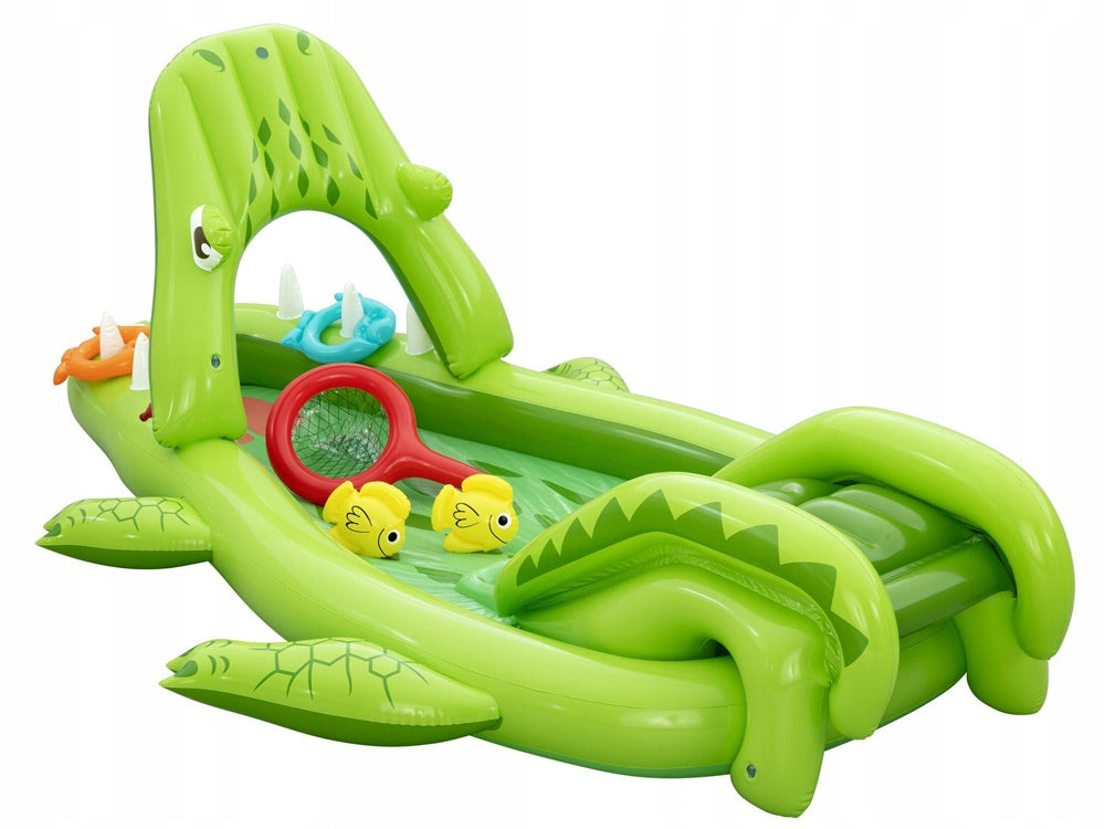 Bestway Water playground CROCODILE 234x163x87cm slide and access. 53169 Kind inflatable