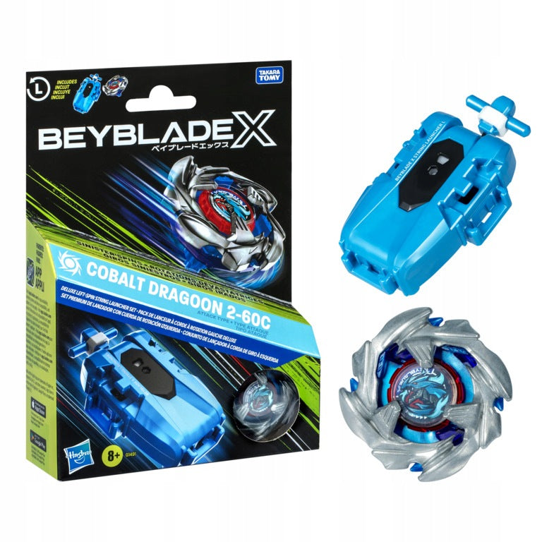 Beyblade X Cobalt Dragoon 2-60c + launcher with cable Hasbro G1491