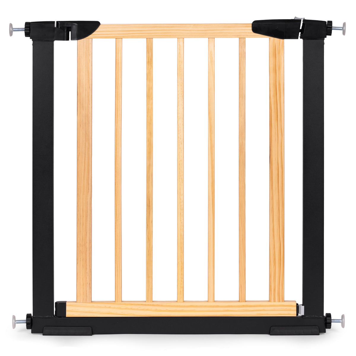 Bezpečnostní zábrana na schody a dveře 74-80 cm, kov a dřevo Kind tension