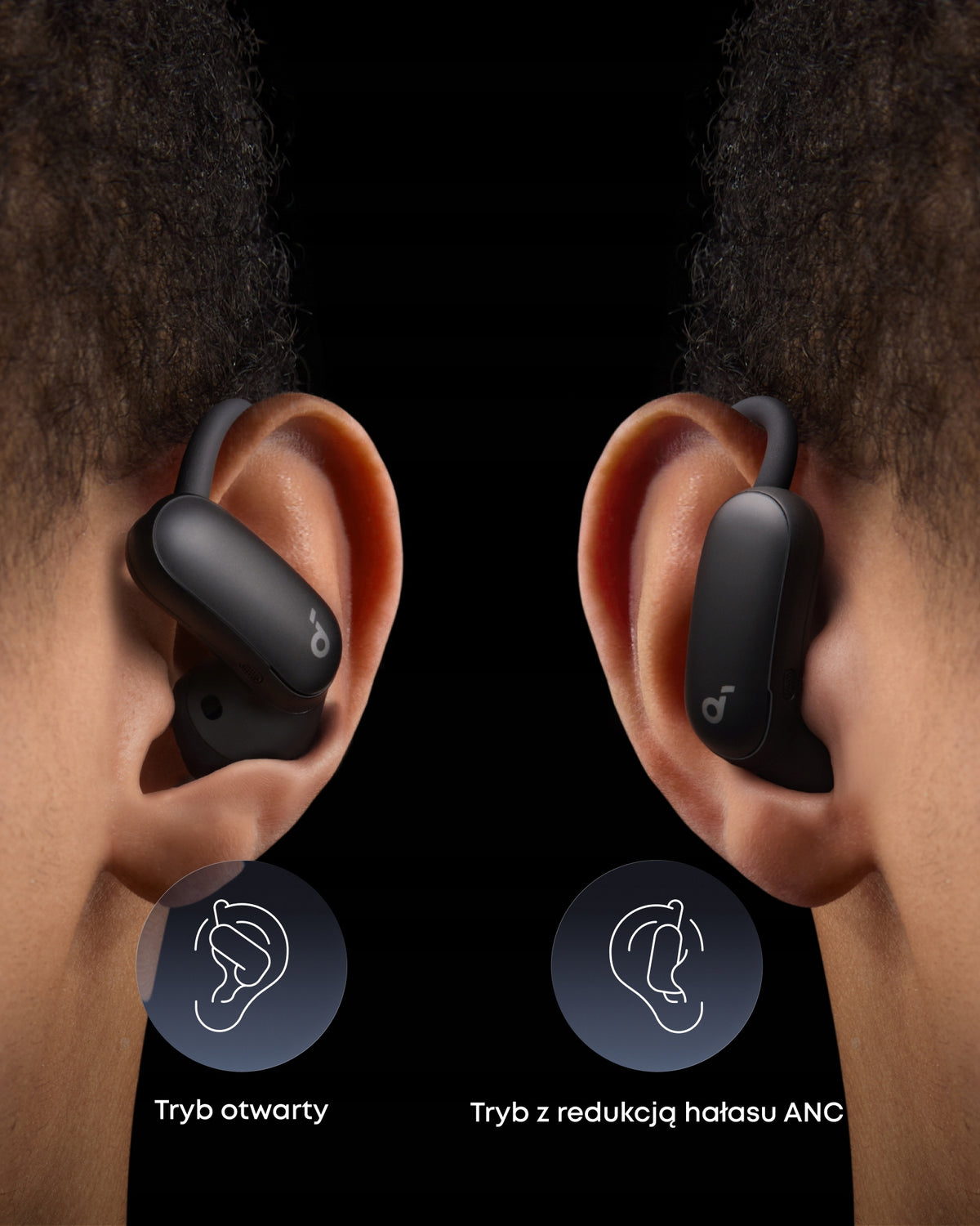 Bezprzewodowe słuchawki otwarte Anker soundcore AeroFit 2 Pro ANC czarne Manufacturer code A3875