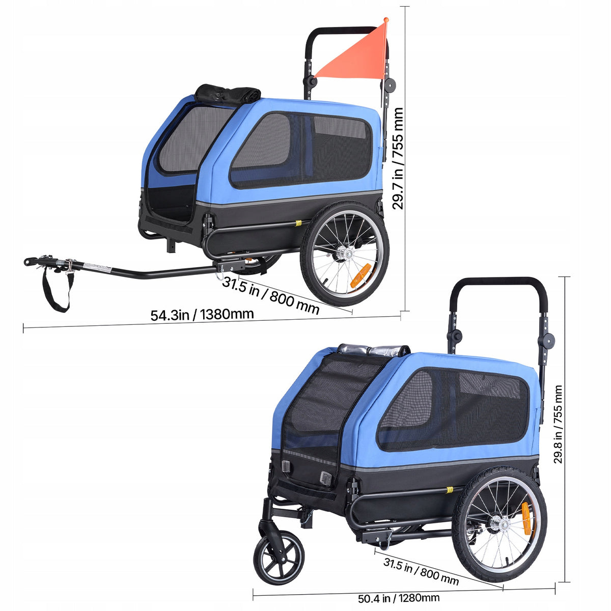 Bicycle Trailer For Dog 2in1 Trailer And Trolley Inner Lanyard Manufacturer code TCTCLYSCWZXC