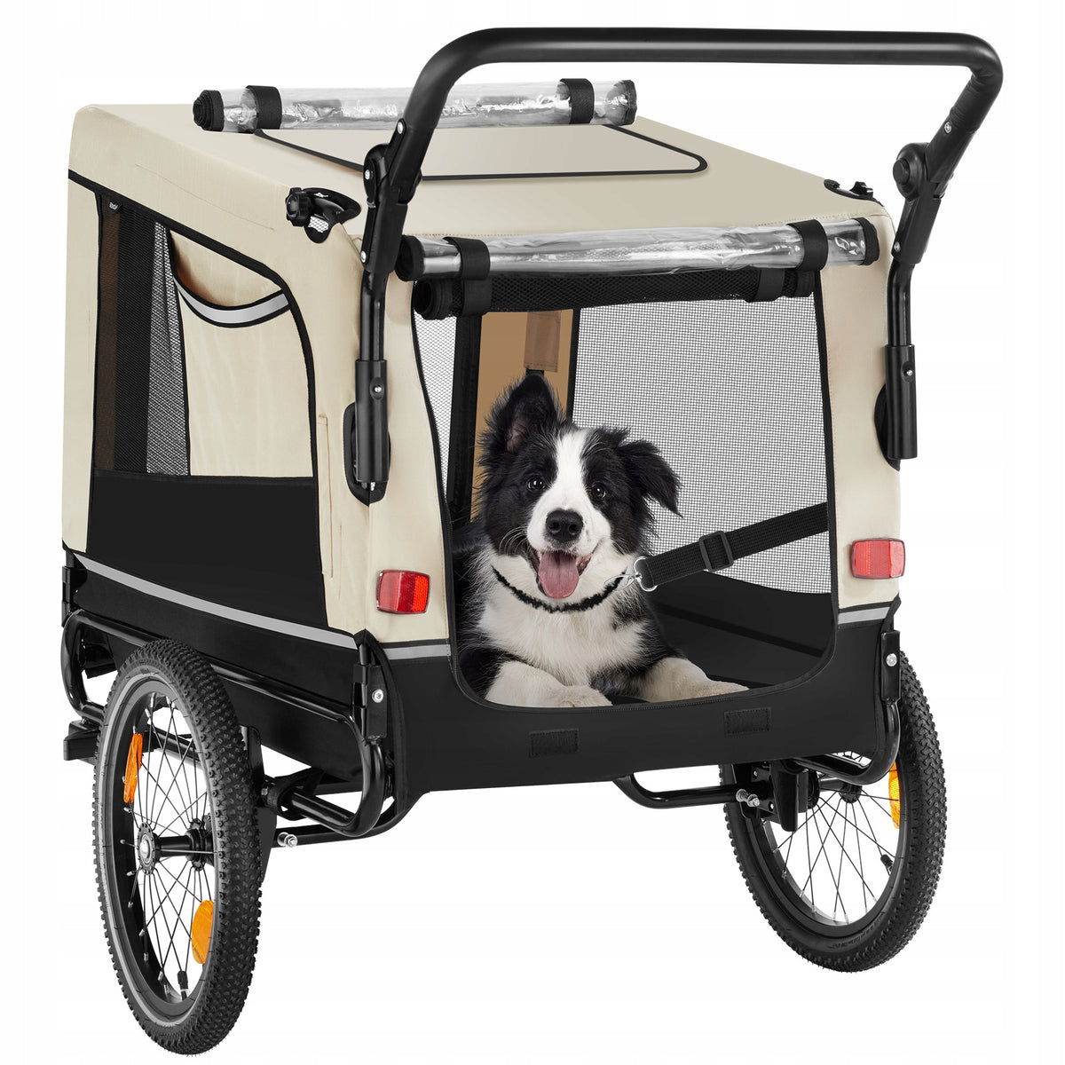Bicycle trailer for dog TecTake maximum weight of dog 40 kg Manufacturer code 404945