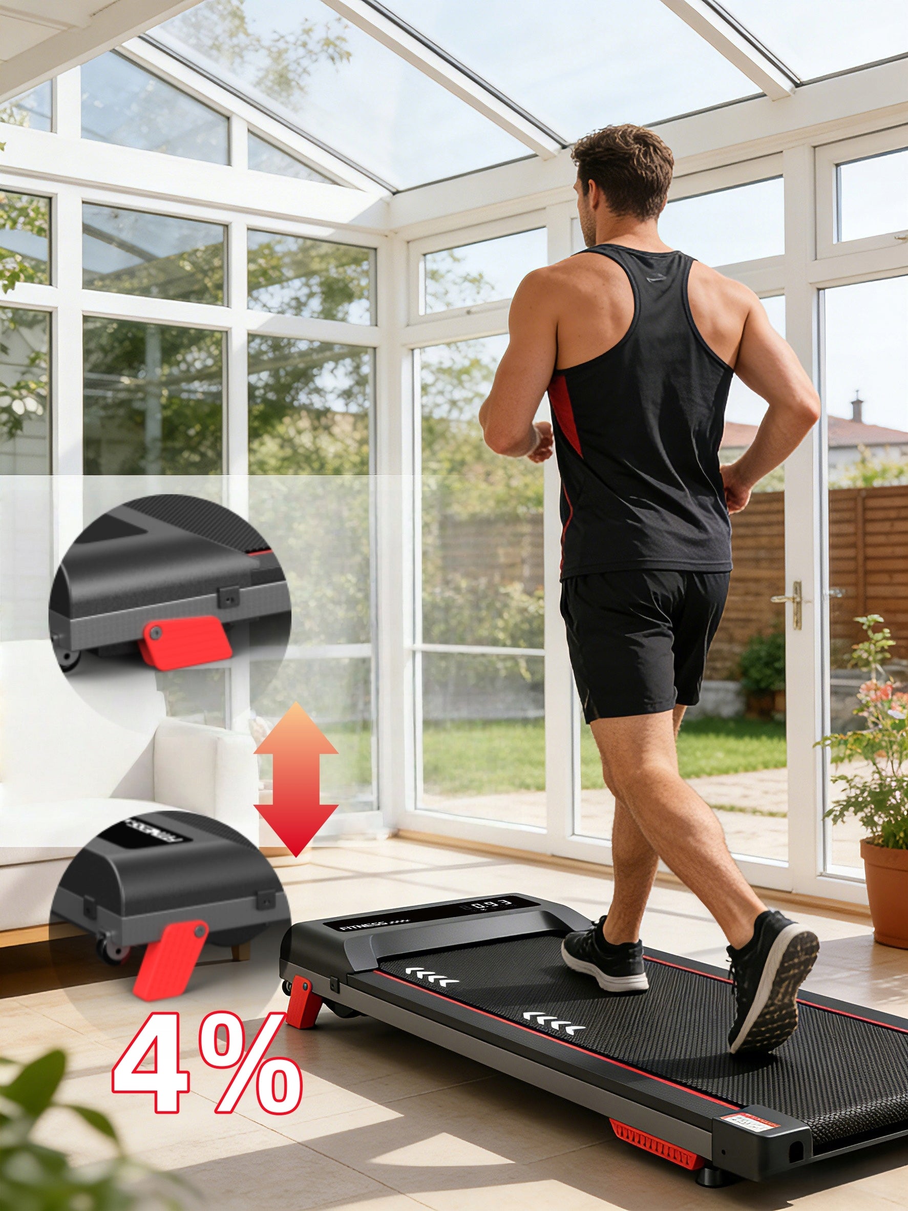 Bieżnia biurowa domowa Walking Pad elektryczna 4% nachylenie 2,25HP Packaging status original