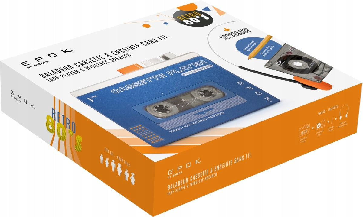 Bigben BTTAPEBL Walkman Bluetooth cassette player and built-in speaker EAN (GTIN) 3499550390223