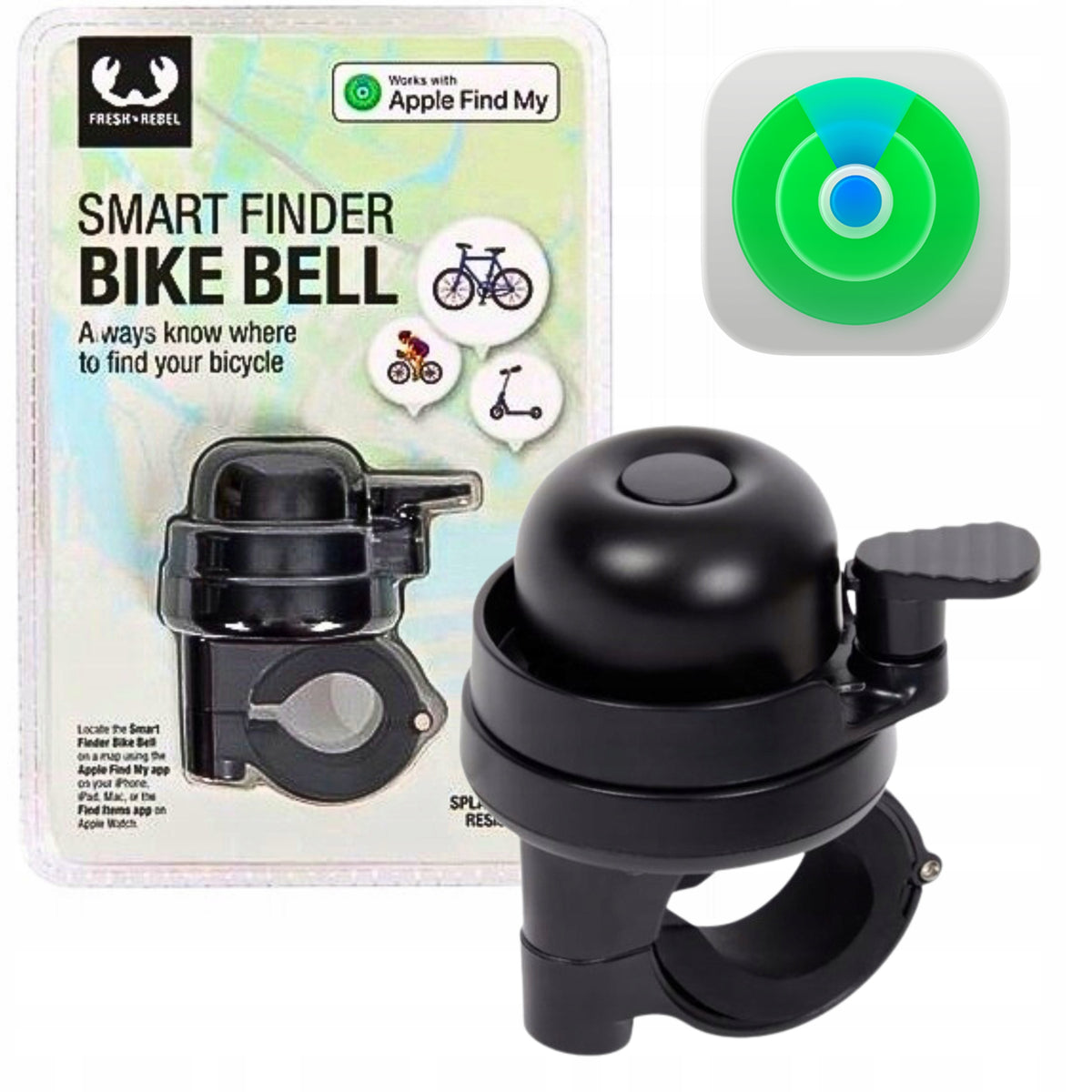 Bike Bell with GPS Locator IOS Apple Find My Waterproof