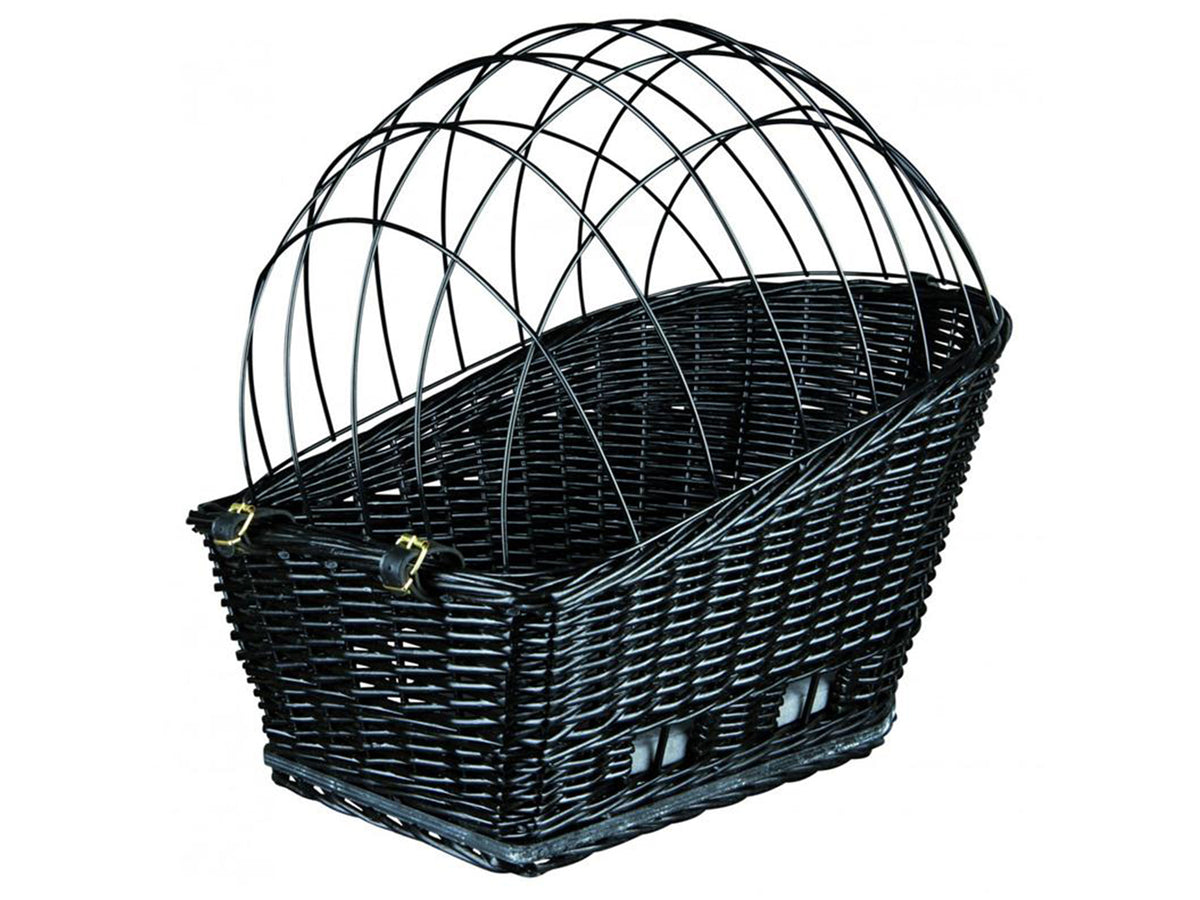 Bike basket Trixie wicker black M up to 8 kg