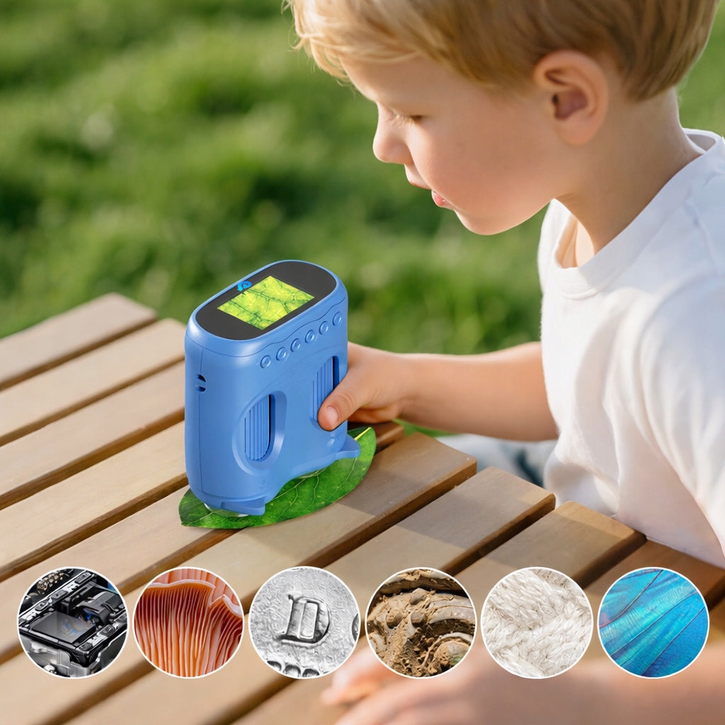 Binoculars and Microscope 2in1 Blue – Educational Toy for Children Enido Packaging status original