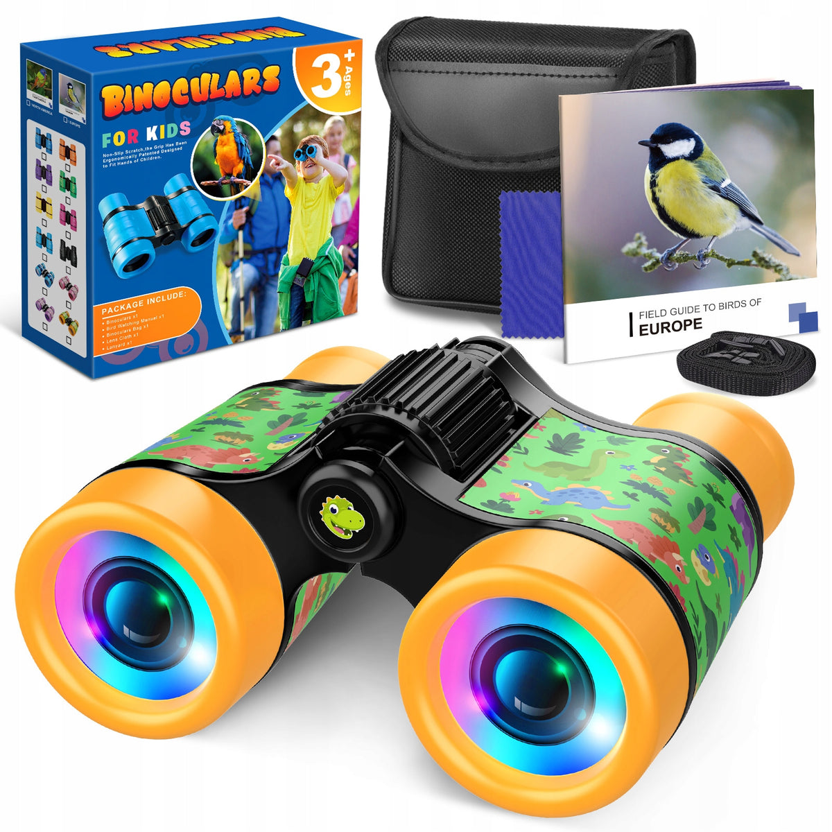 Binoculars for children ,Dinosaurs,4x30,For watching birds hiking,