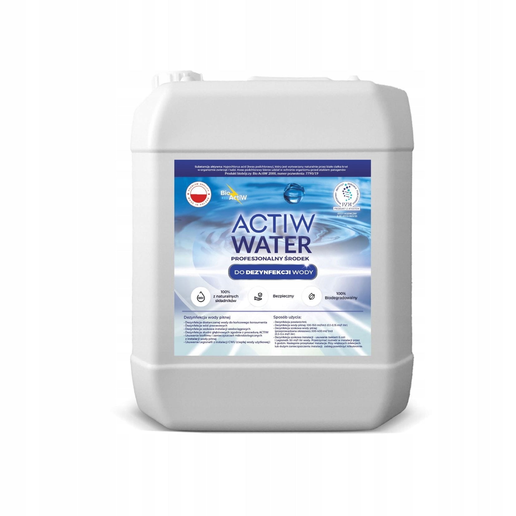 Bio ActiW ACTIW legionella 5L virucidal water disinfectant