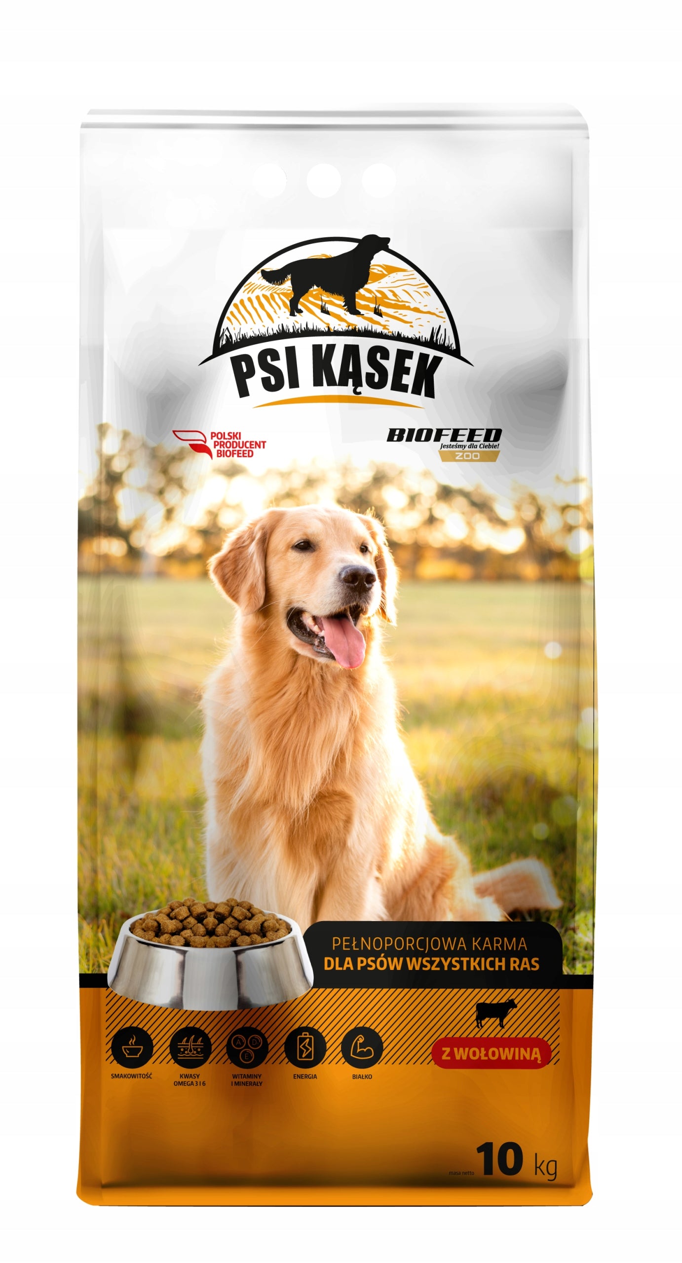 BioFEED Dog food with beef 10kg new packaging