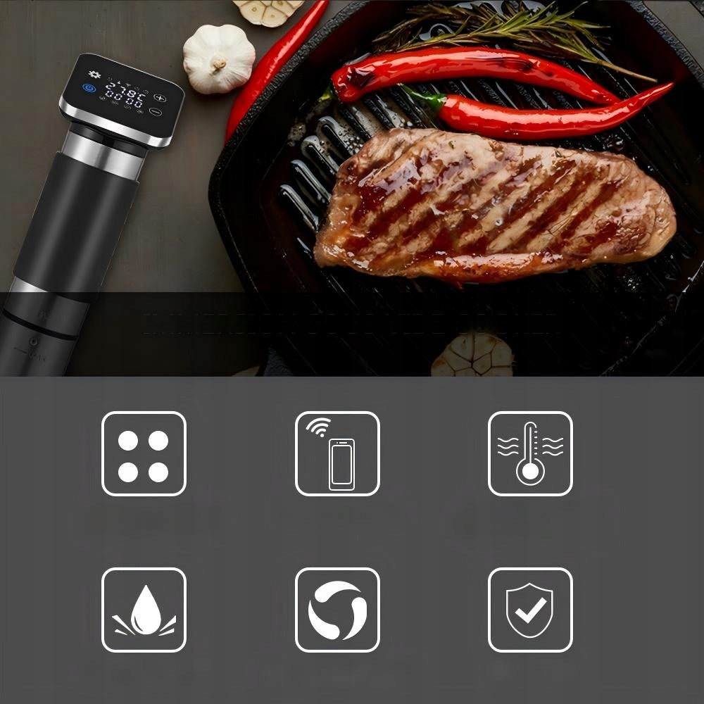 BioloMix Sous Vide Stainless Steel WiFi Smart APP Control SV-9008 Dominant color black