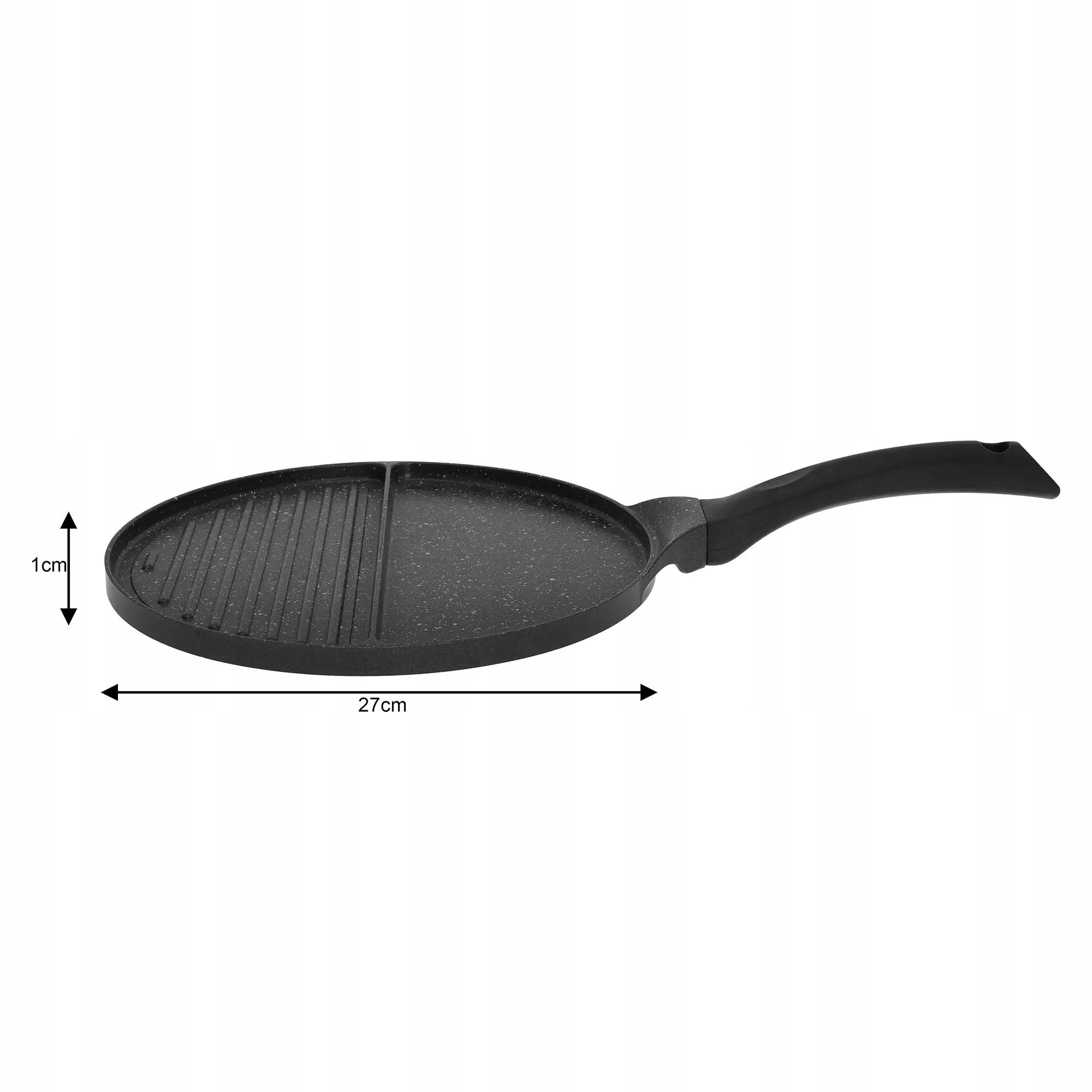 Bipartite frying pan, aluminium, black marble Ø27cm Kinghoff Diameter 27 cm