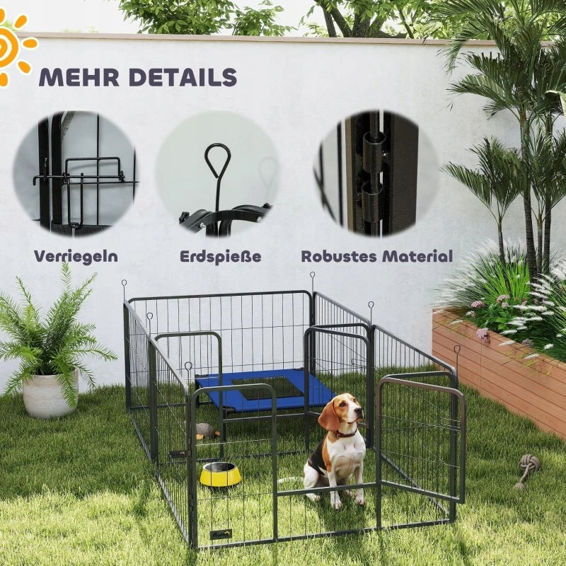 Birth cage for puppies, playpen chest with 7 panels, 2 zones Manufacturer code D06-246V10BK