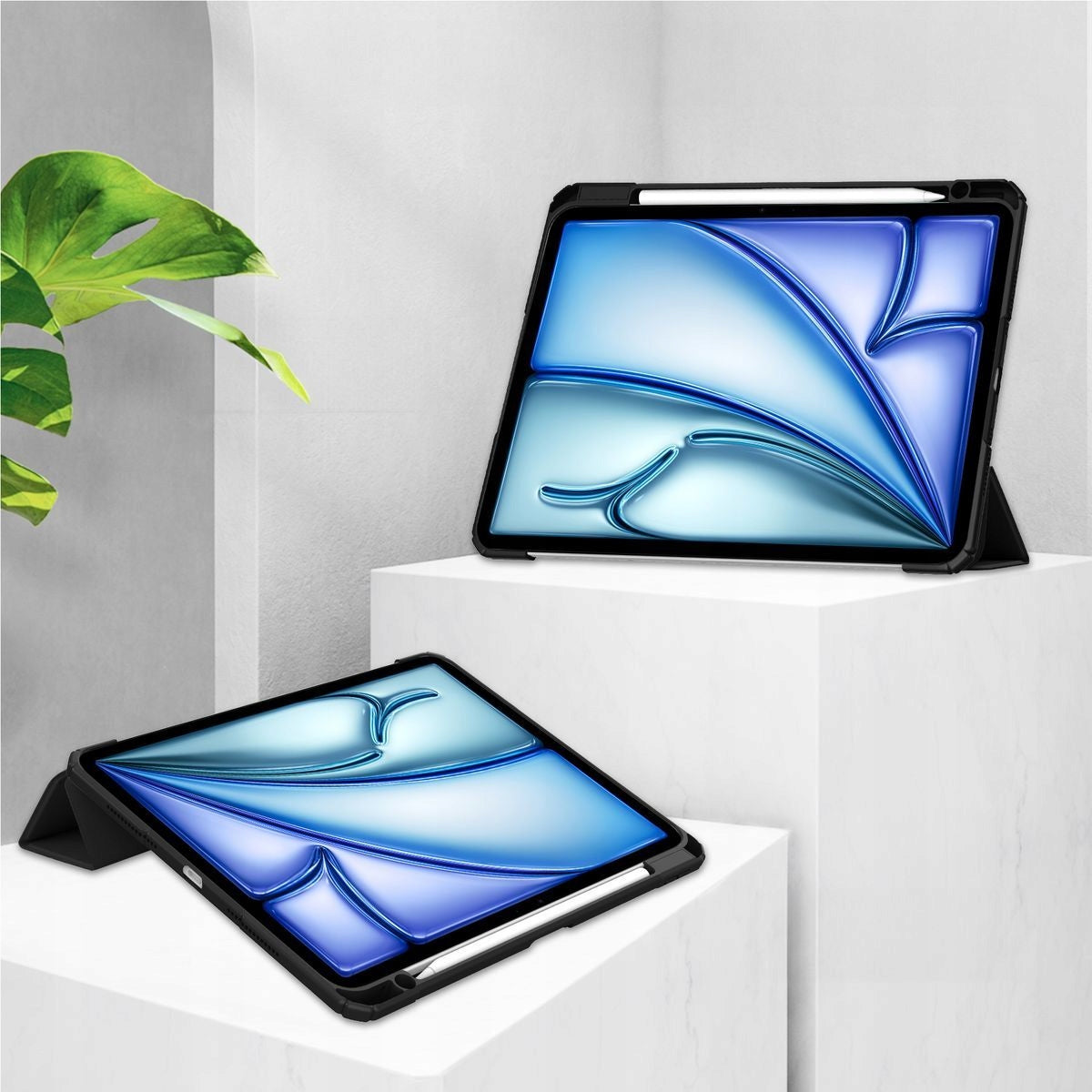 Bizon lockable case for iPad Air 13" M4/M3/M2, with stand, case, cover