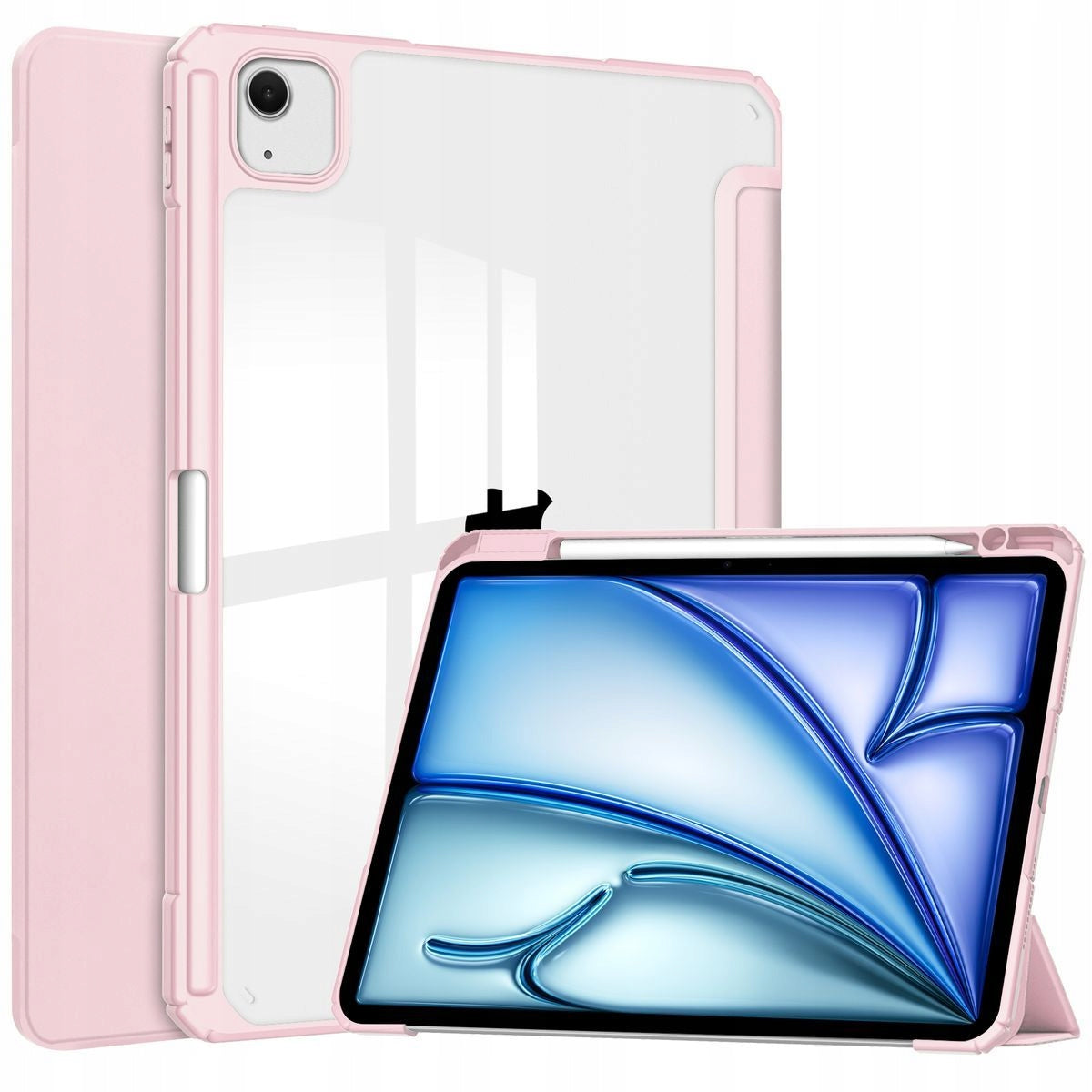 Bizon protective case for iPad Air 13" M4/M3/M2 stylish with flap cover back