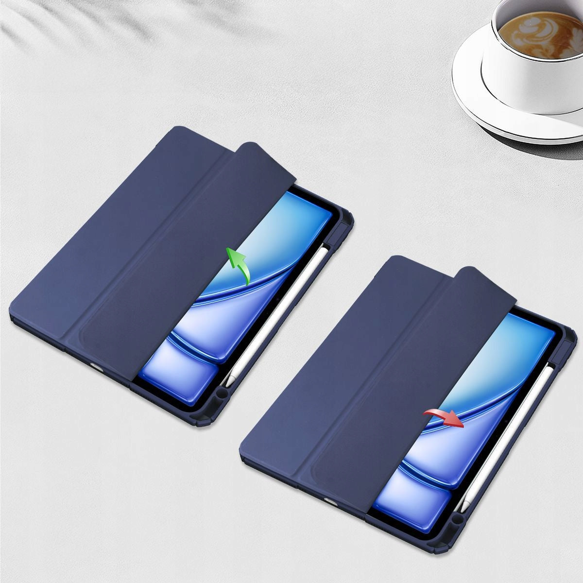 Bizon protective case for iPad Air 13" M4/M3/M2, with stylus space support Manufacturer code BCTCMLIPADA13/24DBL