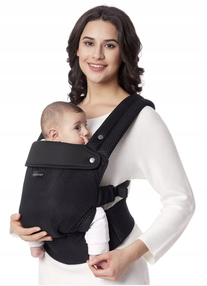Black Carrier Momcozy with mesh Air breathable 3-20 kg Manufacturer code Siatka