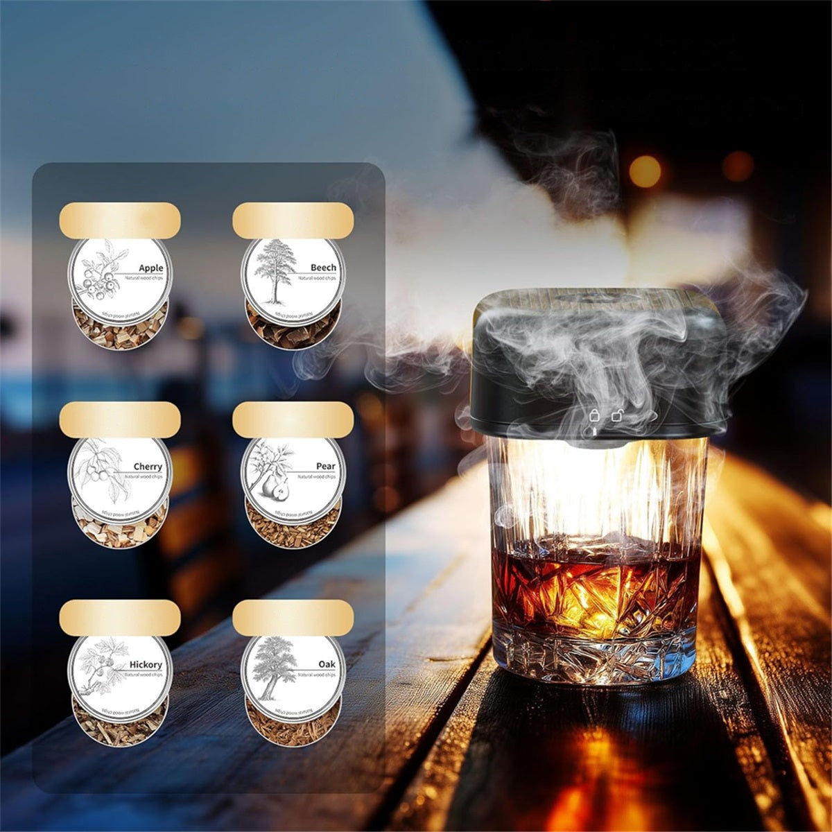 Black Electric Whiskey Smoker Portable With Security Manufacturer Bedee