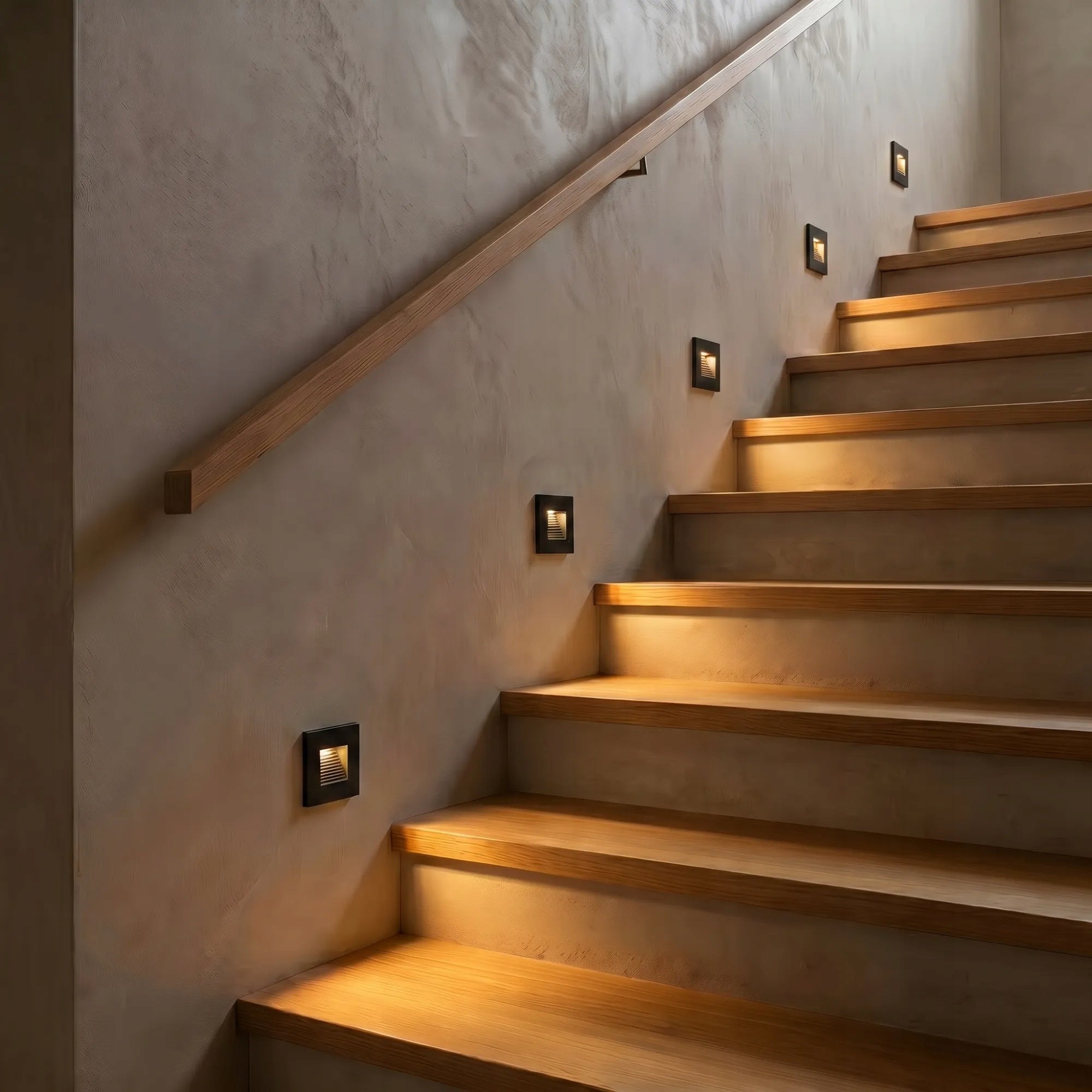 Black LED Stair Light Fixture 230V Aluminum |3000k-Warm| LEDROOM Manufacturer code CZ-LED-230-3K