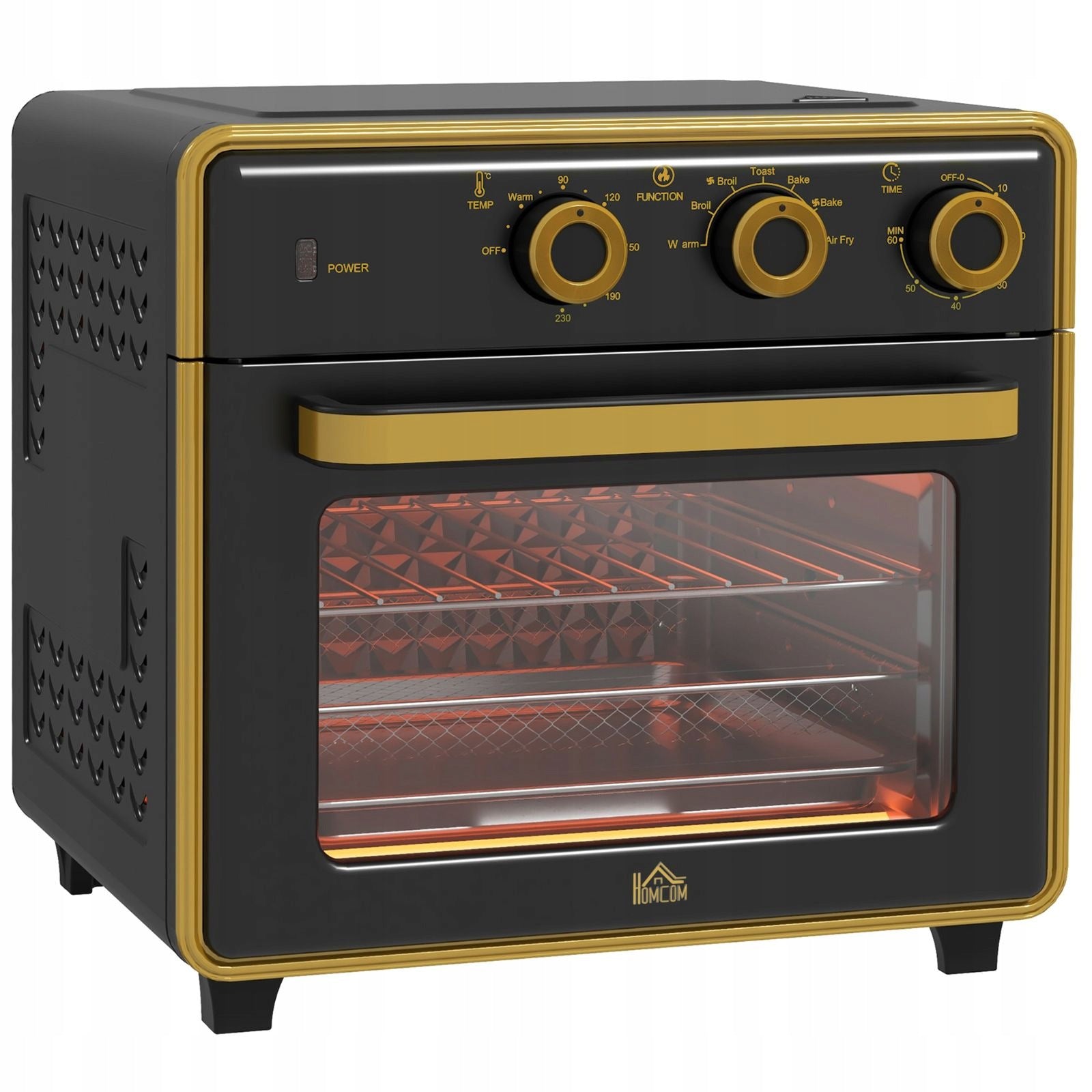 Black Mini Oven 20L: 1400W, Timer, With Accessories Brand no brand
