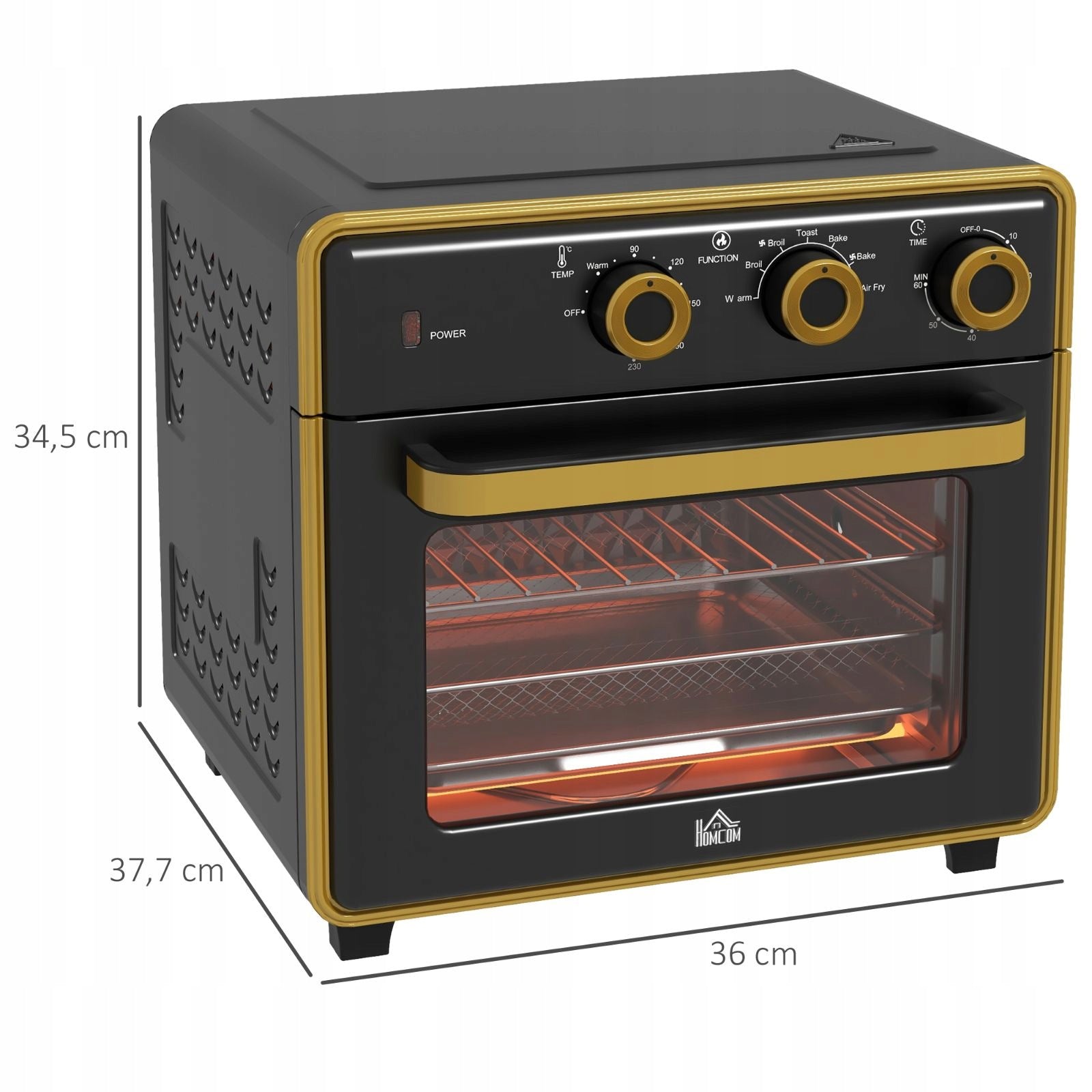 Black Mini Oven 20L: 1400W, Timer, With Accessories Manufacturer code T3323P300231