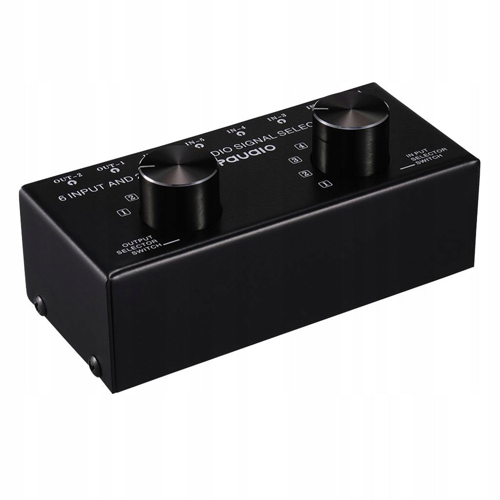Black RCA 6 Input 2 Output Port RCA AV Switch Manufacturer code 54654655