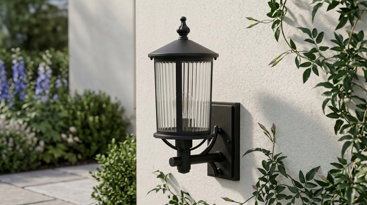Black Wall Lamp Elegant Garden Facade Lamp 1xE27 K-8220 MIAMI Thread type E27