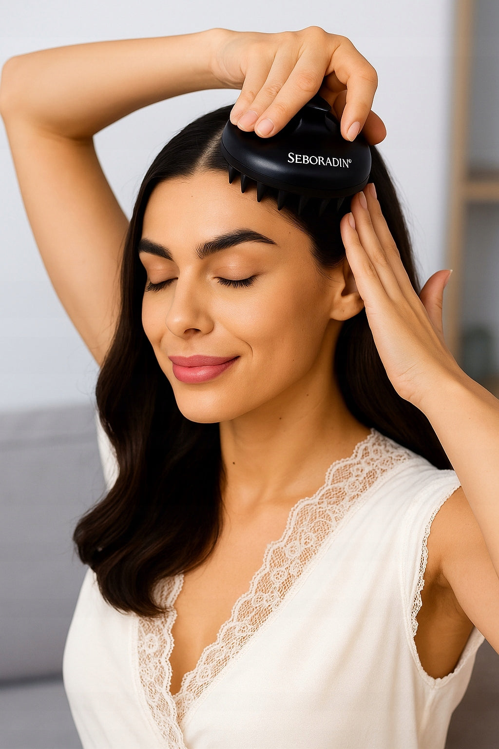 Black scalp massager Seboradin Brand Seboradin