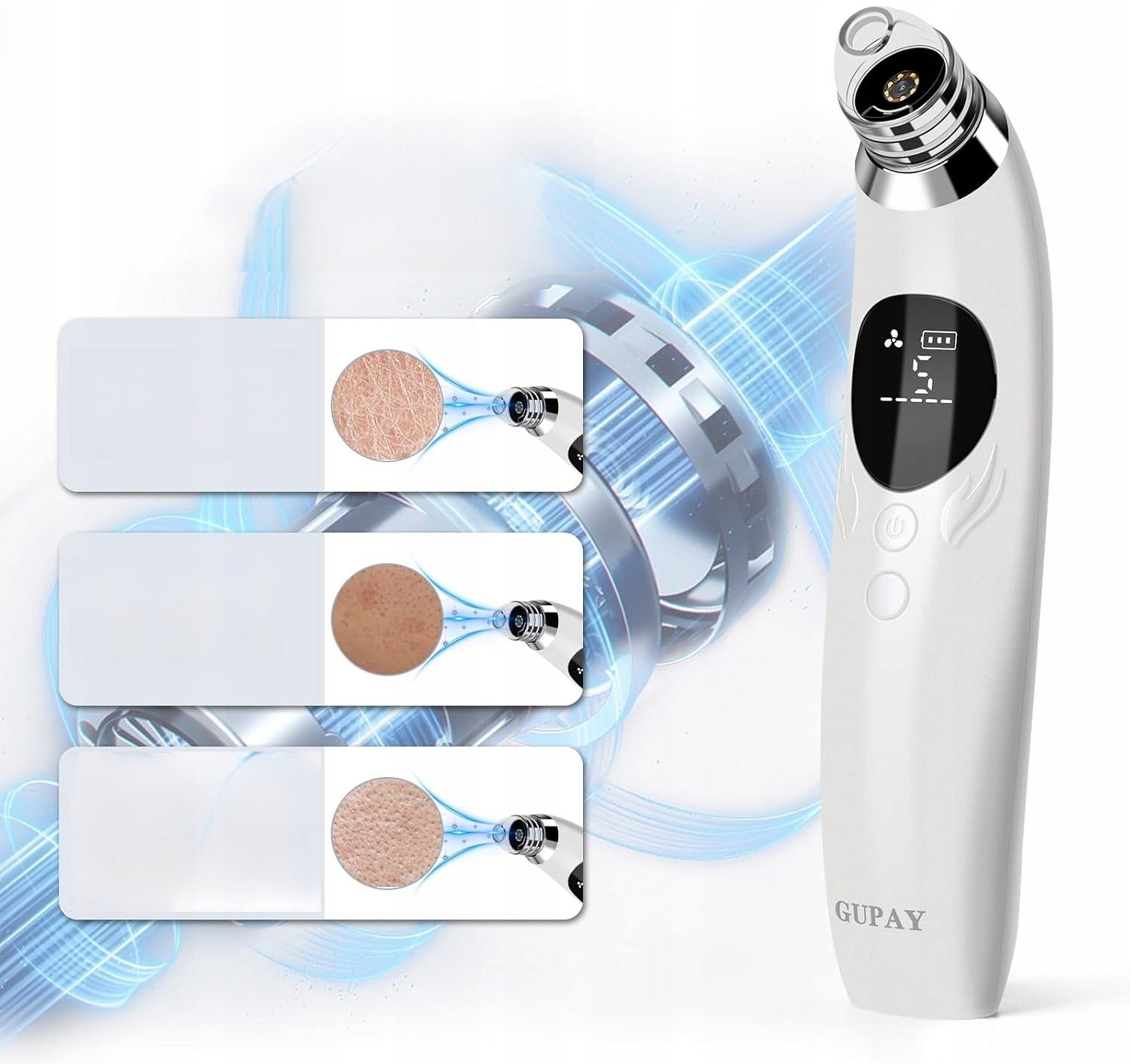 Blackhead Vacuum Cleaner GUPAY 1080P HD Camera 5 Modes 4 Heads USB-C Packaging status original