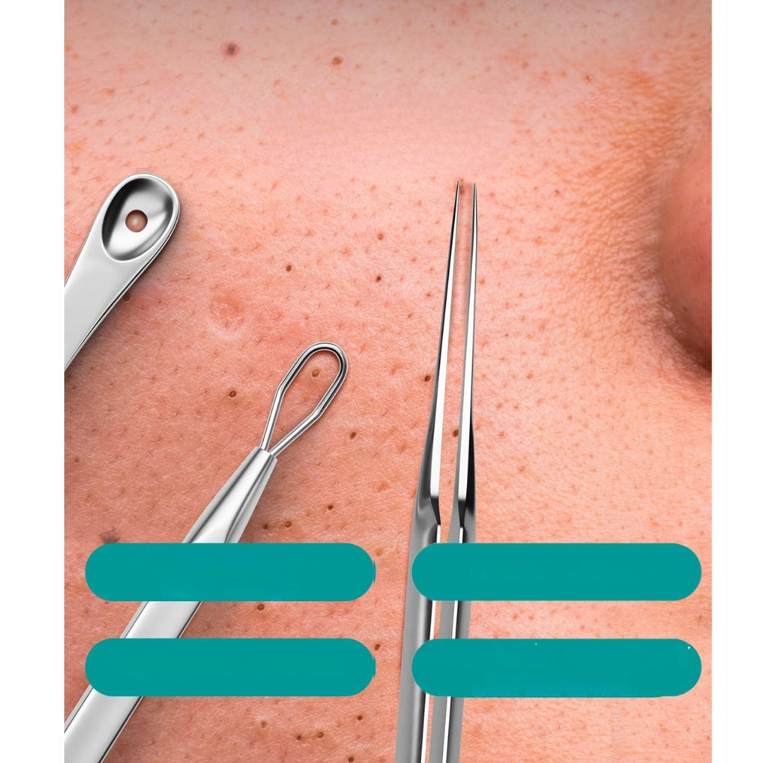 Blackhead and Pimple Removal Kit 7 Steel Tools Packaging status original