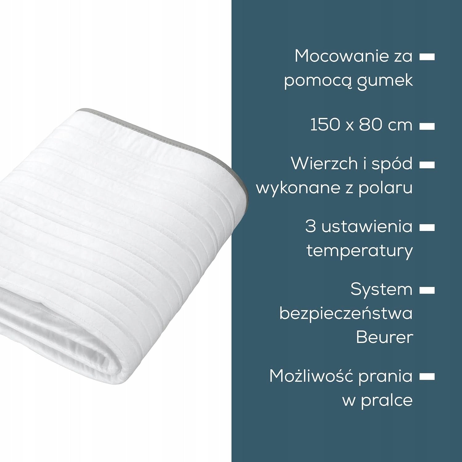 Blanket Electric Heating Mat Bed Foundation 150x80 cm Beurer TS 17 Medical device no