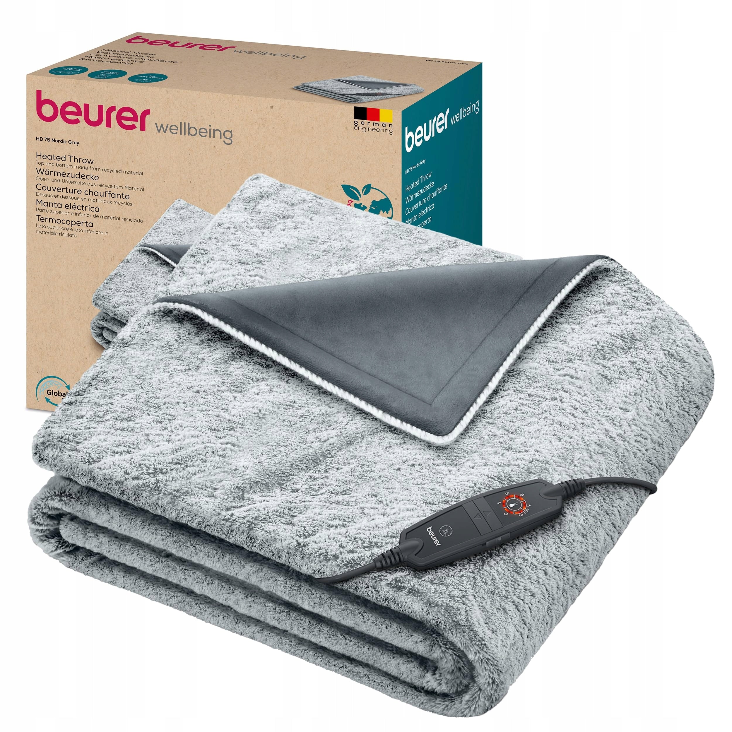 Blanket Electric warming blanket Beurer HD 75 130x180 cm OEKO-TEX