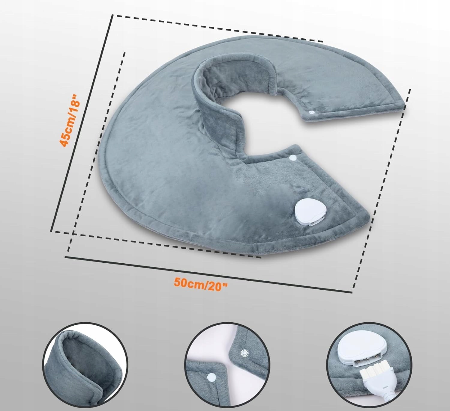 Blanket neck heating collar shoulder for pain improving circulation tense muscles Packaging status original