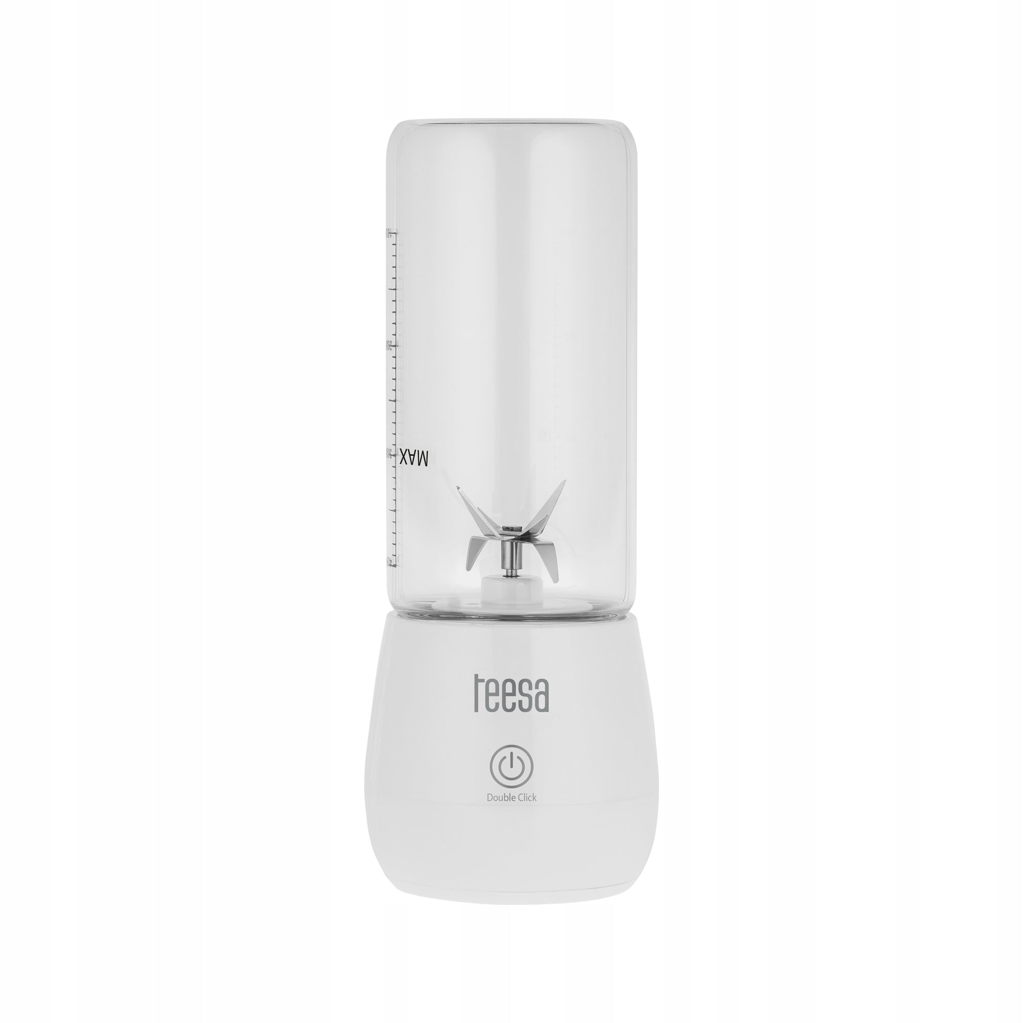 Blender Portable Wireless Travel Glass Mug 450ml 100W Teesa Power rating 100 W