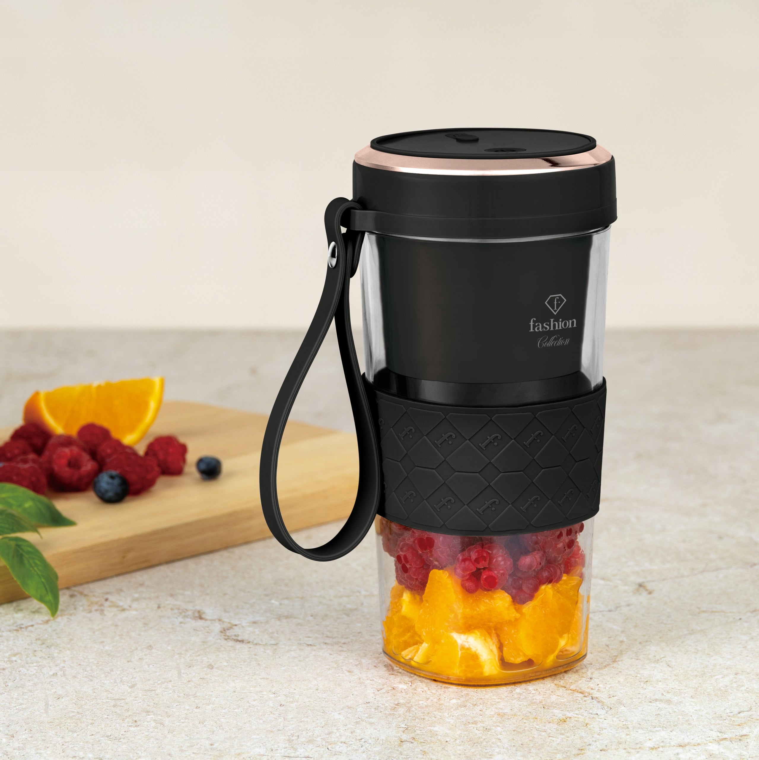 Blender Portable Wireless USB Smoothie 400ml Fashion FTV-0176 black Packaging status original