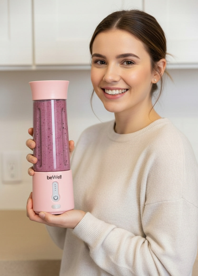 Blender Portable Wireless USB beWell 500ml Smoothie Chalice Strong Manufacturer code bPlusPR