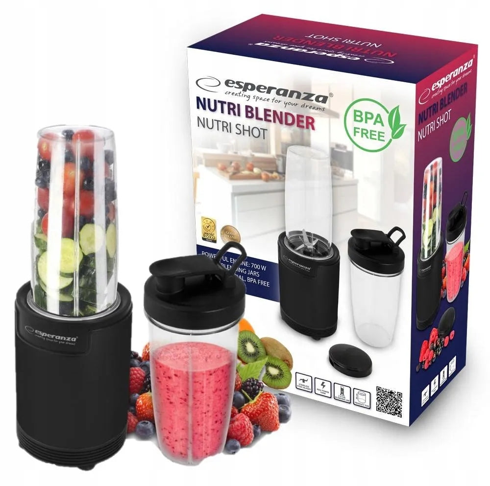 Blender Smoothie Esperanza NUTRI SHOT 700W Black