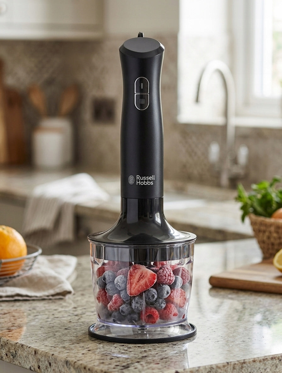 Blender hand mixer black Russell Hobbs 3in1 24702 crushes ice malaxer Packaging status original