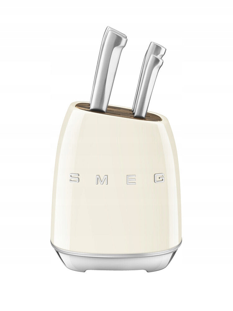 Block with set of 6 knives Smeg Cream KBSF02CR
