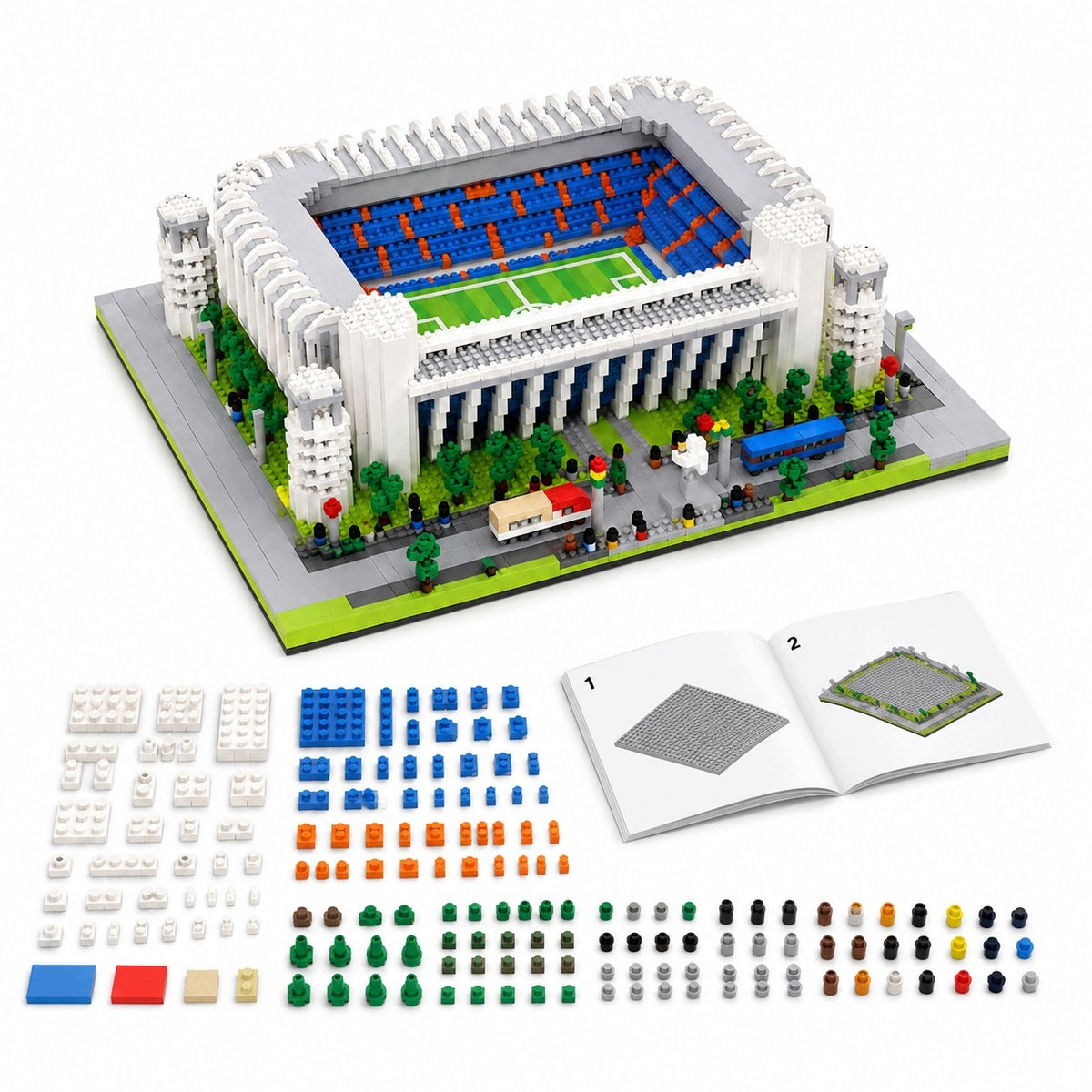 Blocks Football Stadium 3500 el 3D Model for Fan Gift Football Fan
