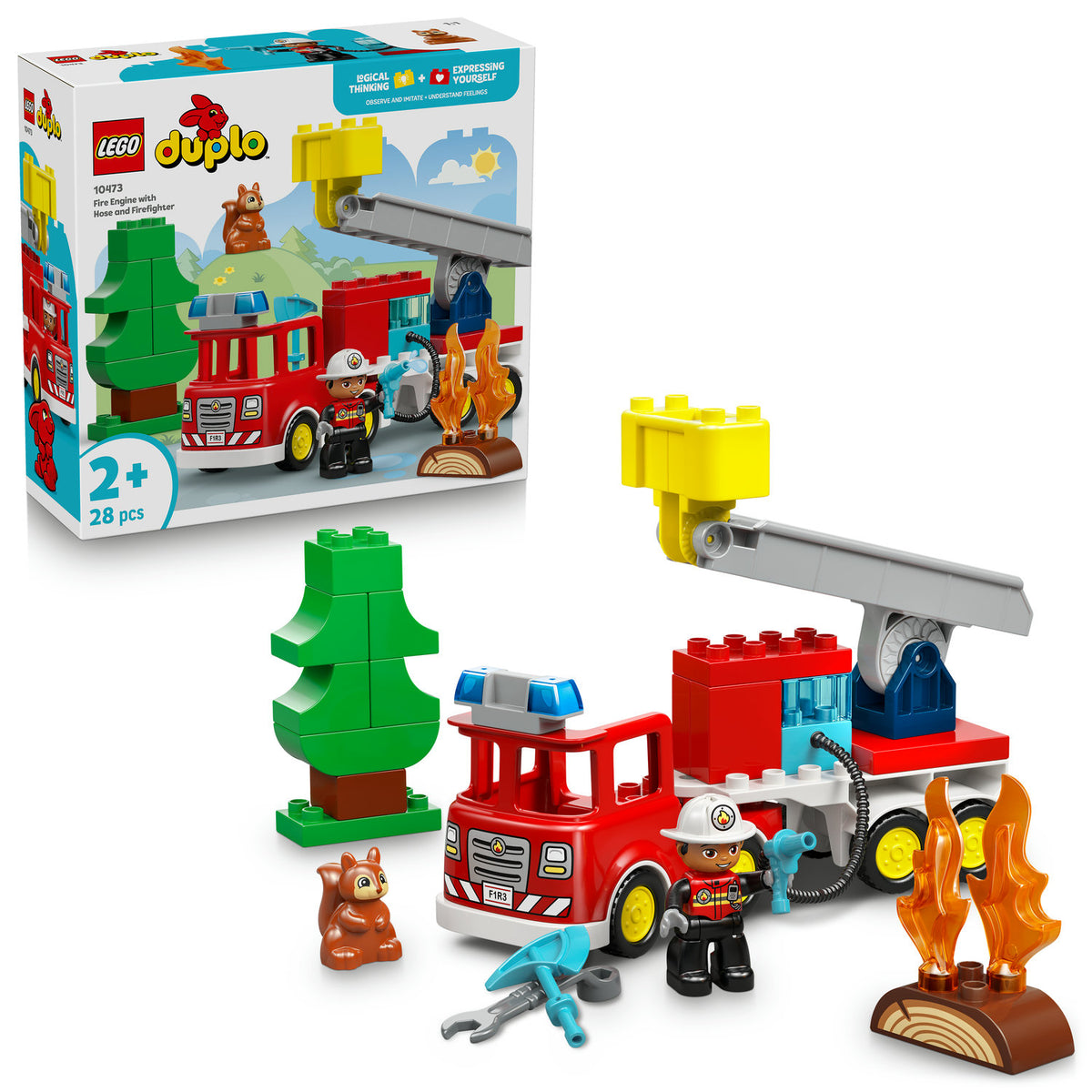 Blocks LEGO 10473 DUPLO Fire truck with hose and fireman Fire Brigade