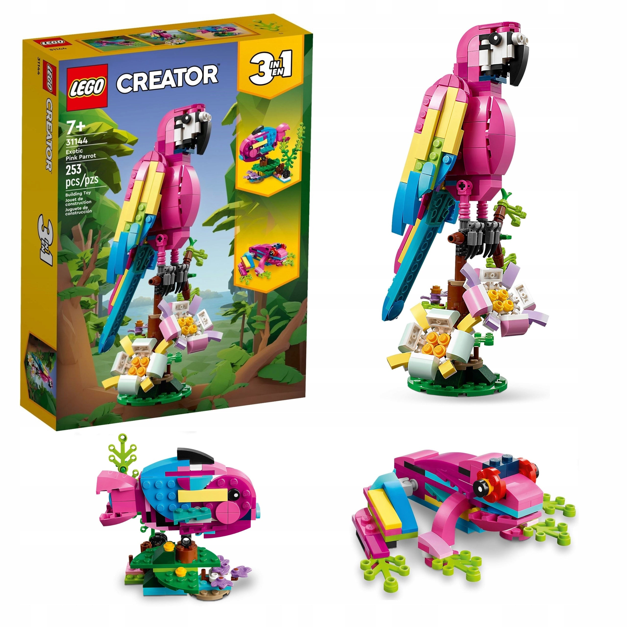 Blocks LEGO Creator 3 in 1 Exotic pink parrot 31144