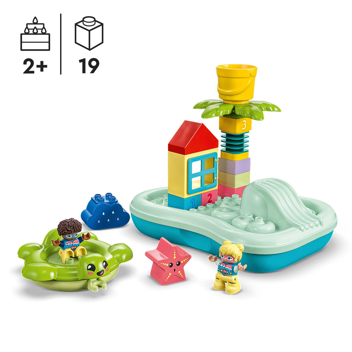 Blocks LEGO DUPLO 10989 Water Park Figurines Slide Bath Toy Brand LEGO