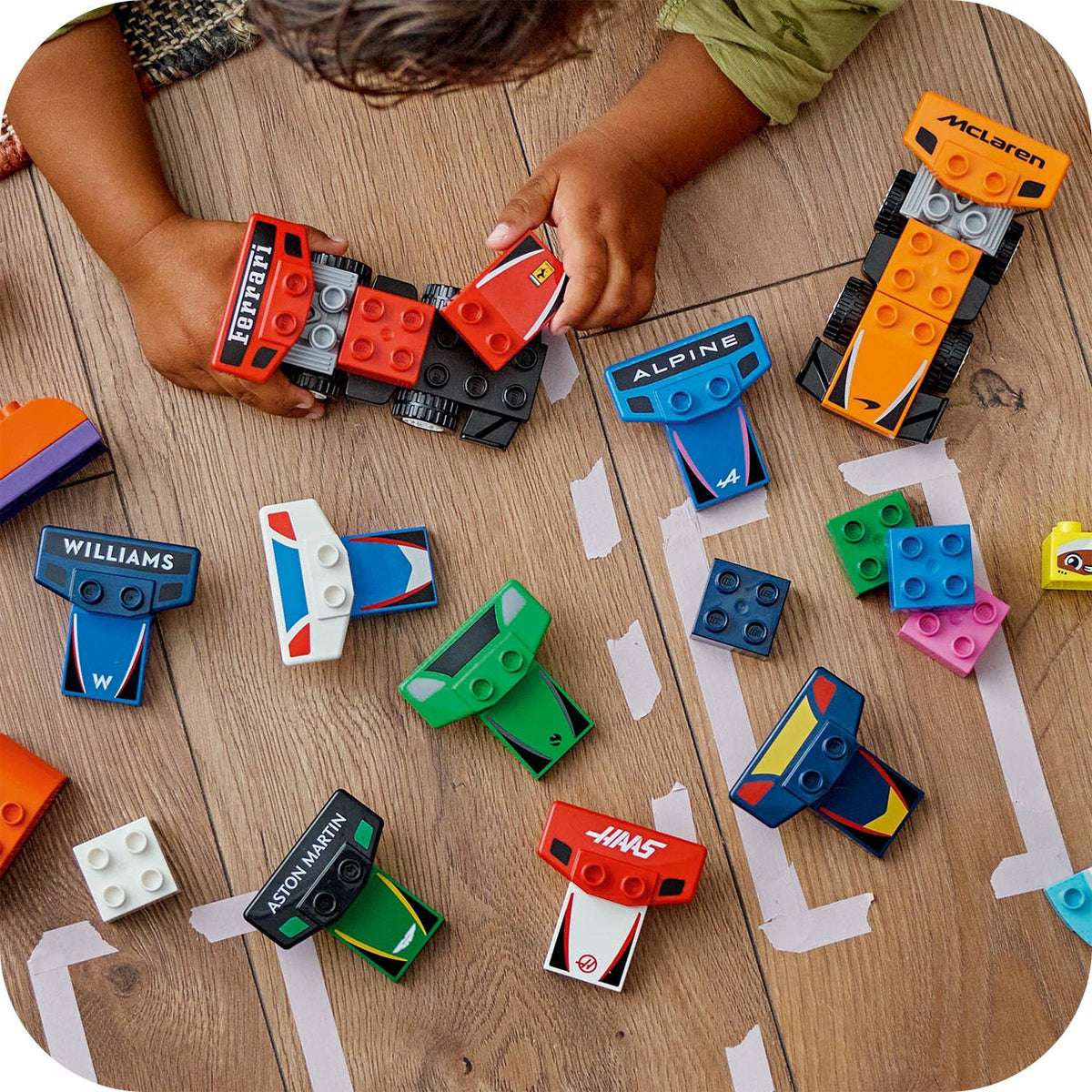 Blocks LEGO Duplo 10445 Set of cars and drivers F1 Product number 10445