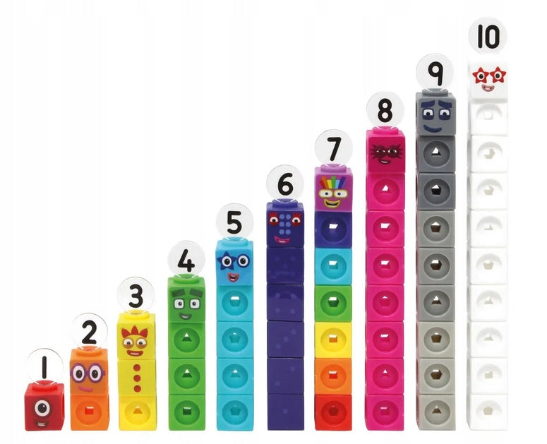 Blocks, Mathematical Cubes, 1-10, MathLink Cubes Packaging status original