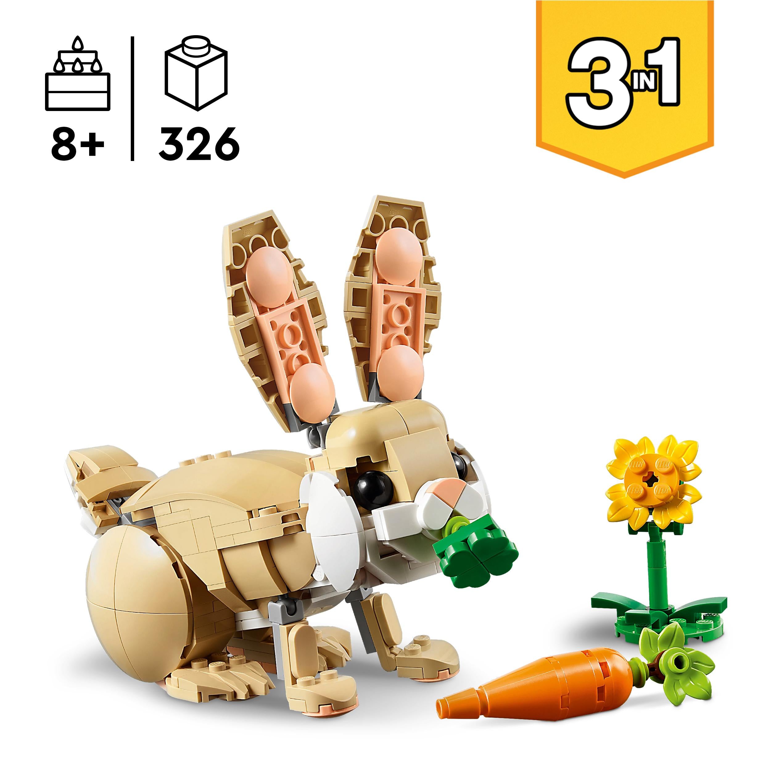 Blocks Set LEGO CREATOR 31162 Cute bunny, llama, seal 3in1 Kid's age 8＋ years